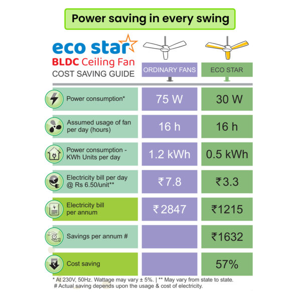 Rilapp Eco Star Plus BLDC Ceiling Fan 28 Watt - Image 2